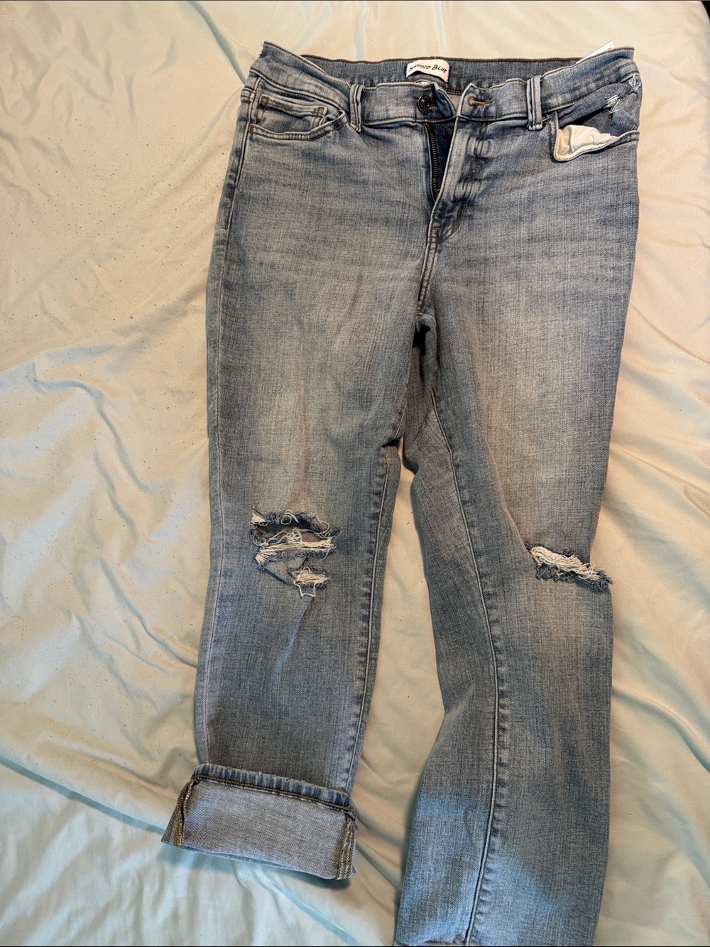 Studio Blue Distressed Boyfriend Jeans